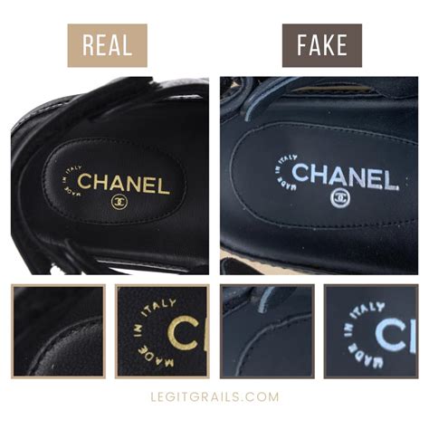 replica chanel logo sandals|how to authenticate chanel shoes.